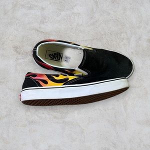 Flame Design Vans Size 10 🔥